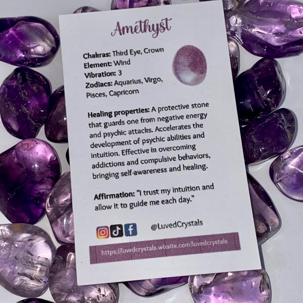 Amethyst Tumbled Crystal - Picture 3 of 4